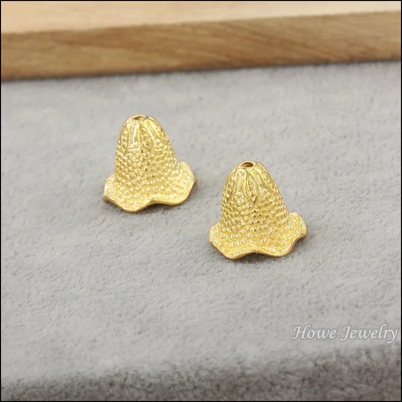 

New 10 pcs quality gold color Flower bead cap alloy pendant DIY charm Fashion Bracelet Necklace Jewelry Accessories 60025