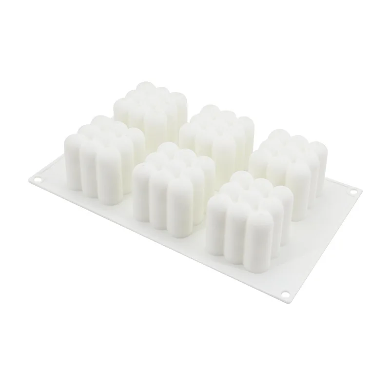 6 полостей свечи силиконовые формы 3D волшебный куб штукатурка форма для украшения автомобиля квадратный помадка торт инструменты форма для мыла, свечи