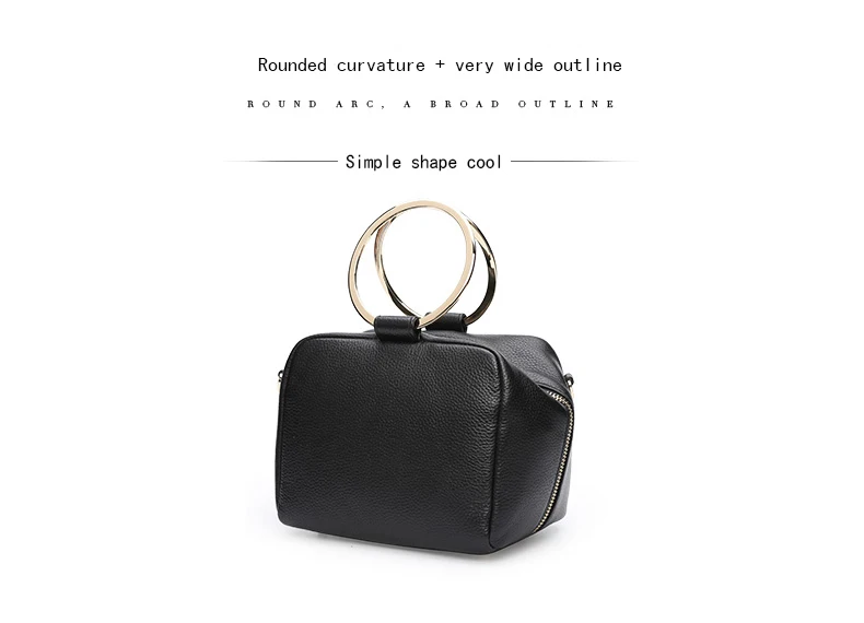 HONGU Luxury Cow Leather Handbags Women Bags Brands Ring Evening Purses Lady Mini Crossbody Shoulder Bags Female Messenger Totes     H5140080992 (7)