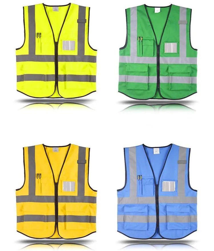 Spardwear высокая видимость строительства жилет печати логотипа безопасности жилет светоотражающий жилет безопасности с карманами