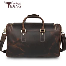 Винтажные мужские дорожные сумки Crazy Horse из кожи, большие сумки для багажа и вещевые сумки, большая сумка-тоут, коровья кожа мода, Брендовые мужские сумки для путешествий