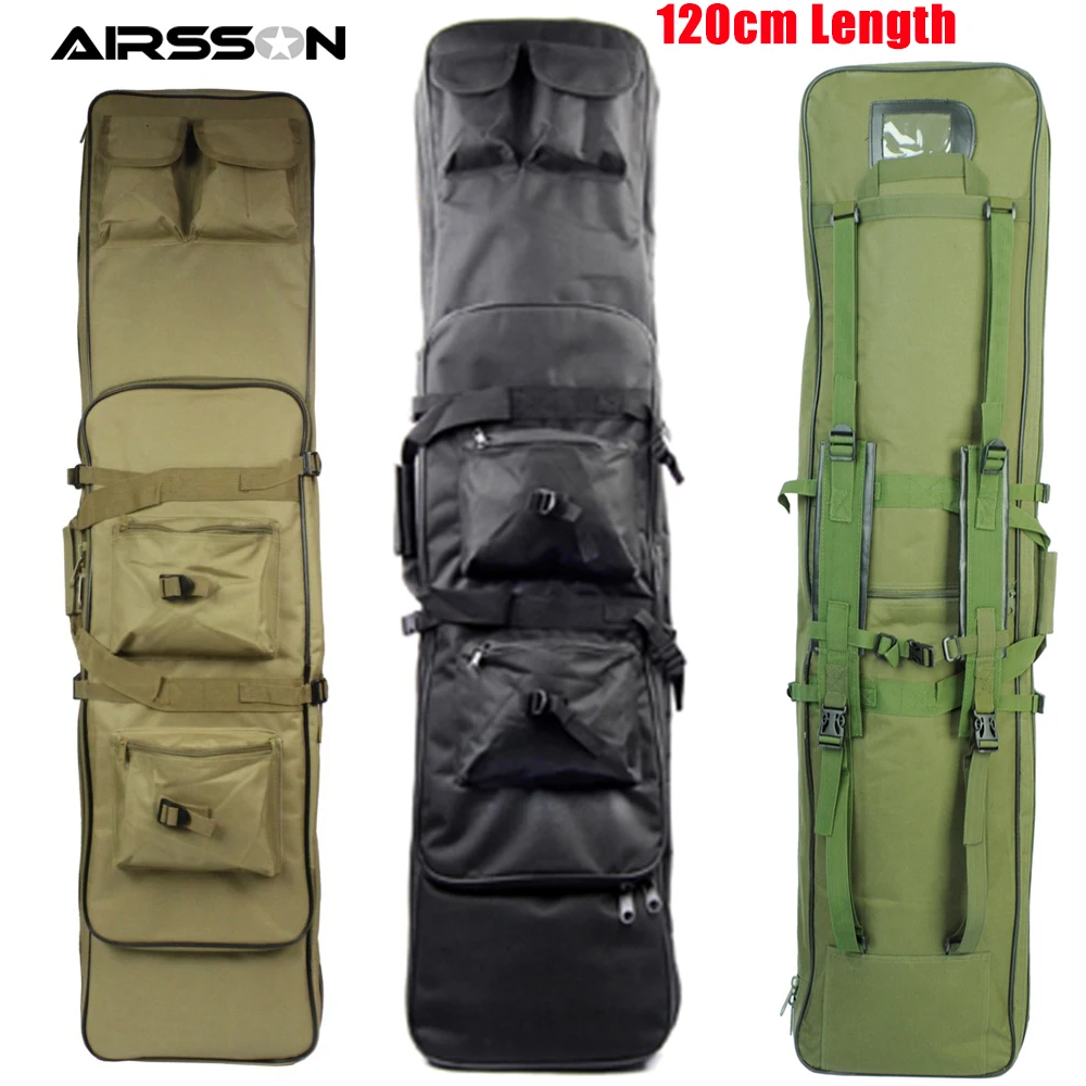 Airsoft Tactical Gun Bag 120CM Hunting Military Dual Rifle Gun Holder