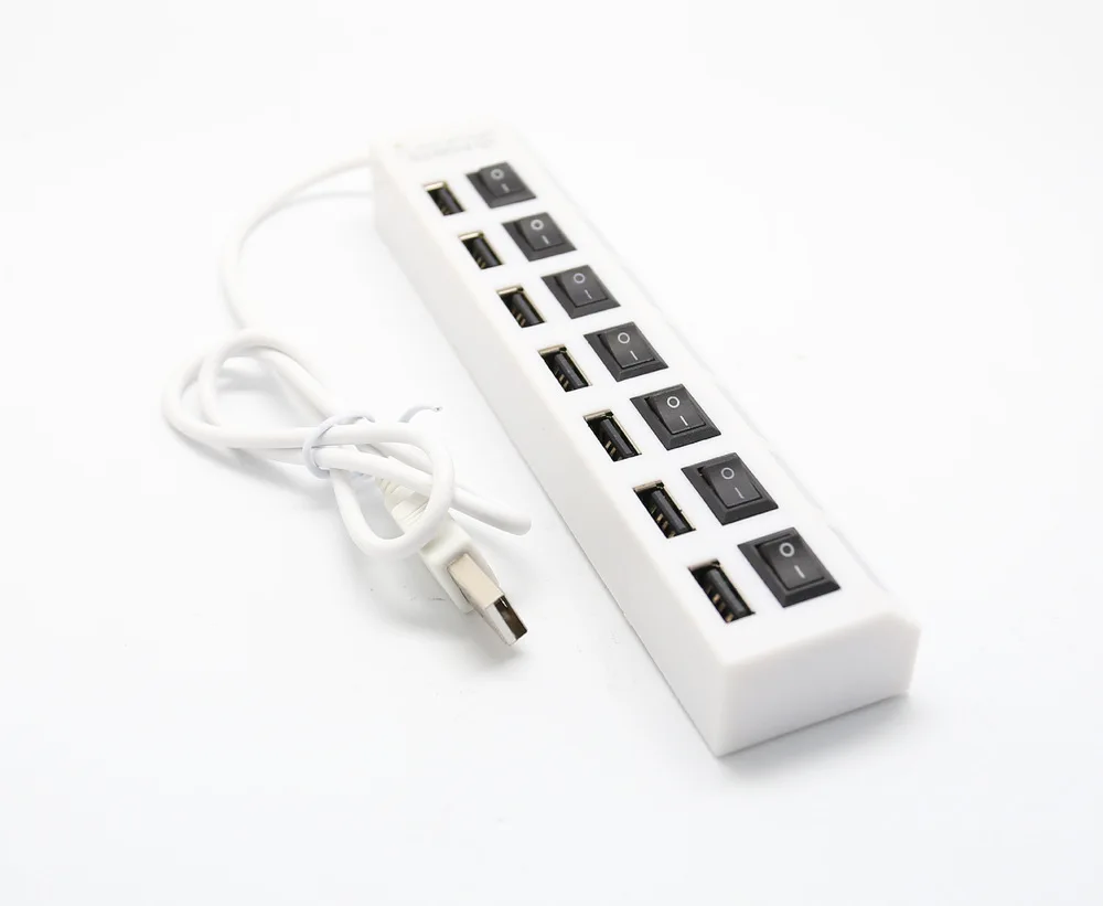 Tinhofire 7 Порты LED USB High Скорость USB HUB адаптер 480 Мбит с Мощность on/off переключатель для ПК ноутбук