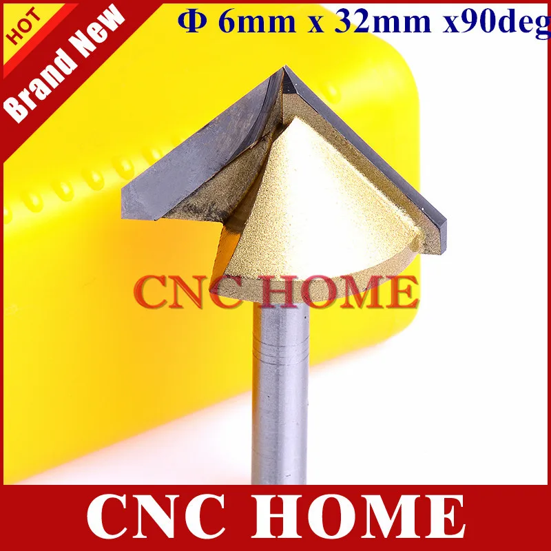 High Quality 1pc Wood Making Router End Mill CNC Engraving V Groove Bit