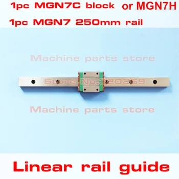 

CNC 7mm miniature linear rail guide way MGN7 L 250mm MGN7C linear block carriage or MGN7H narrow carriage