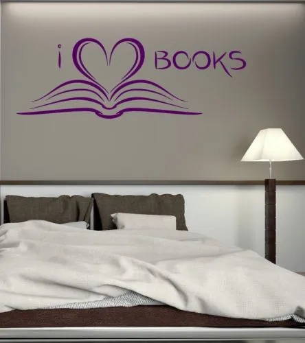 Online New Fashion Book Library Reading Wall Sticker Home Decor New Fashion Book Library Reading Wall Sticker Home Decor Vinyl Decals I Love Books