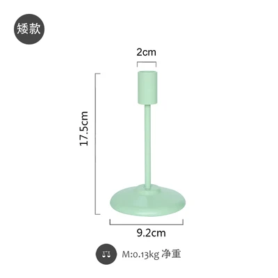 Простой подсвечник в скандинавском стиле, современный декоративный подсвечник из железа, реквизит для фотосъемки - Цвет: low green