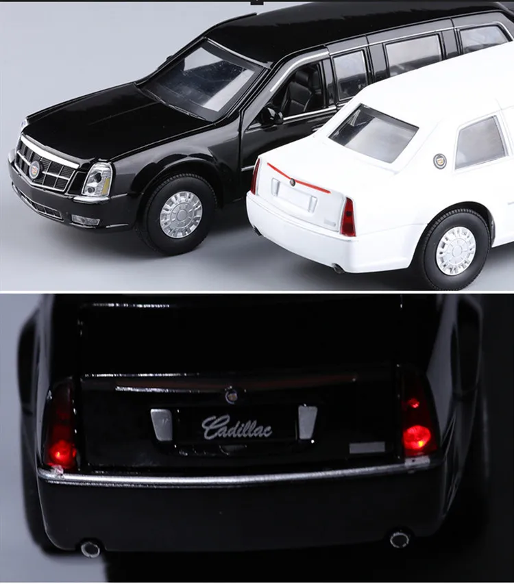 Высокое качество 1:32 Cadillac DTS president модель автомобиля, моделирование литого под давлением звука и света оттяните назад Коллекция Модель