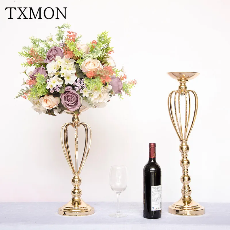 

Wedding props decoration gold wrought iron vase wedding scene photo studio layout flower arrangement decorative accessories