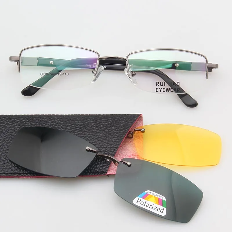 Очки унисекс, оправа, оптические очки, оправа для мужчин, 2 шт, поляризационные солнцезащитные очки, без оправы, очки, 6019