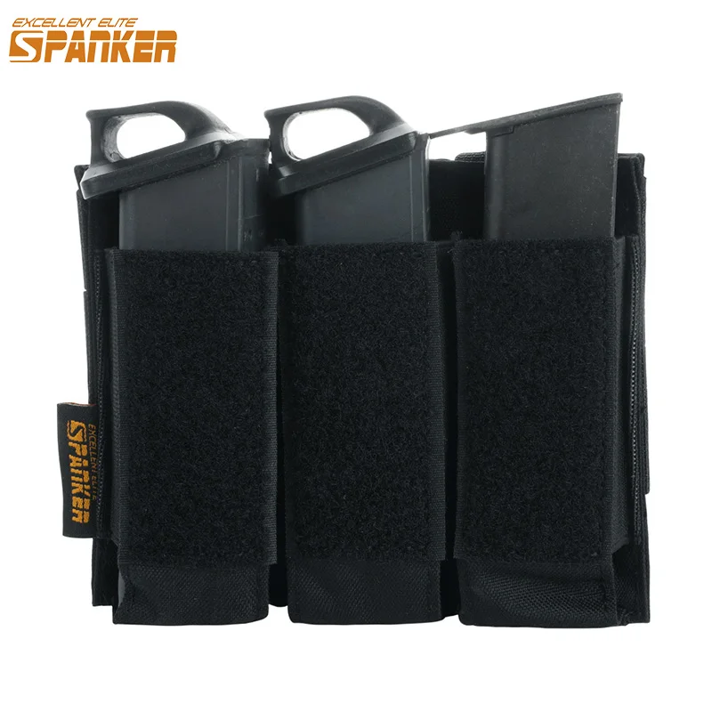 

EXCELLENT ELITE SPANKER Tactical Molle Triple Magazine Pouches Military Nylon Pistol Clip Small Bag Glock Accessories Pouches