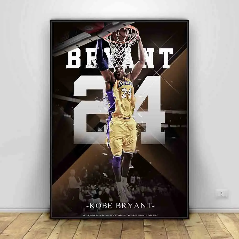 Kobe Bryant Mvp Basketball Star Art Silk Poster 8x12 12x18 Art