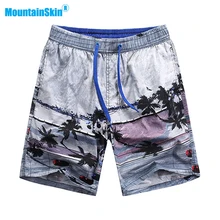 Горные летние мужские пляжные шорты, быстросохнущие, с УФ-принтом, мягкие, для плавания, серфинга, бега, мужские плавки MD029