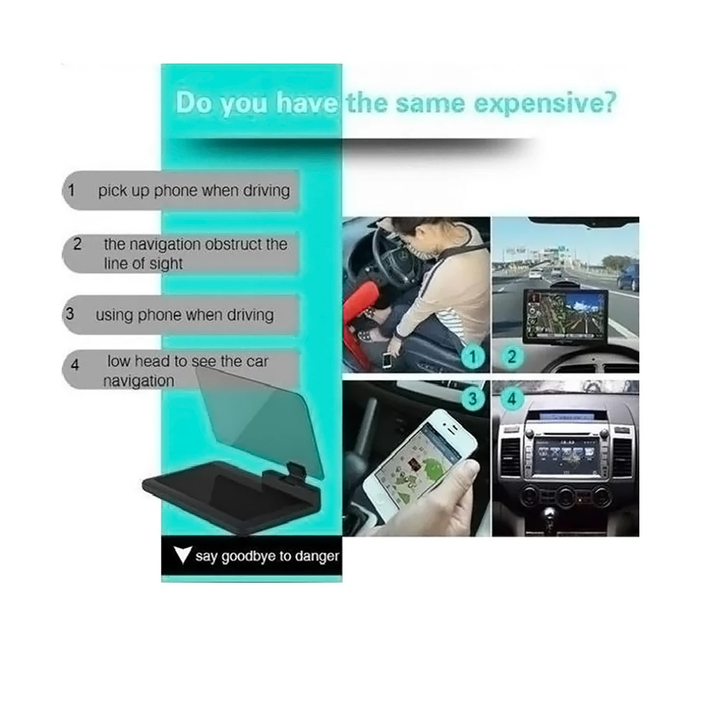 Автомобильный HUD Дисплей проектор телефон навигация gps Держатель нескользящий