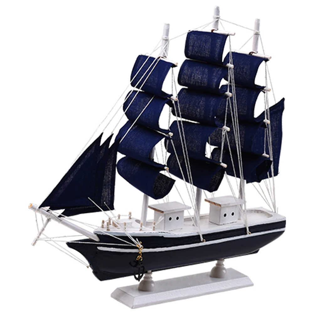 Sailboat Model Lifelike Sailing Ship Wood Crafts Tabletop Ornament Corsair Decoration Navy | Дом и сад