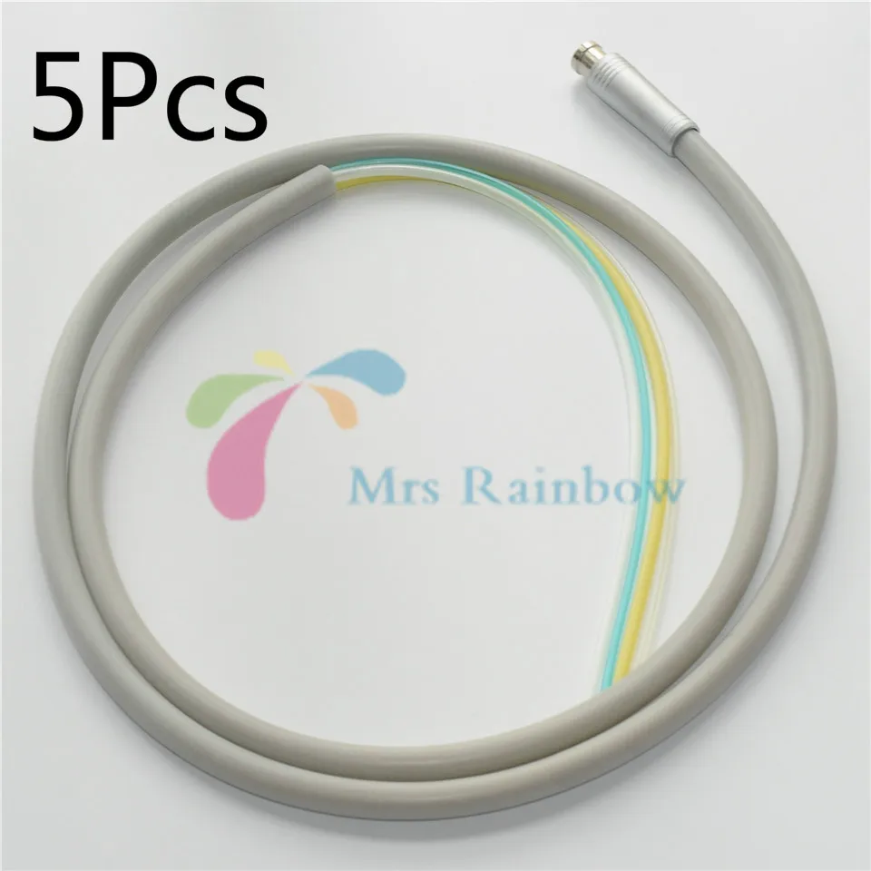 5Pcs 4Holes Dentist Silicone Handpiece Tubing,Hose,Tube High Speed