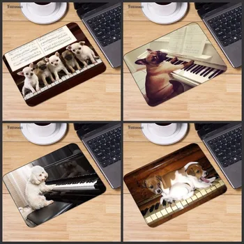 

Yuzuoan Dog Concert Piano Animal Rectangle Non-Slip aming Mouse Pad Computer Mouse Mat amer Not Lockedge MousePad 18*22CM Gift