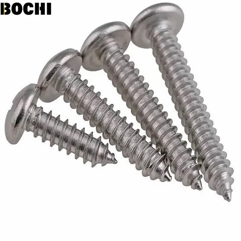 M4*6mm 80mm Stainless Steel 304 Large round pan Head Self Tapping Screws / Umbrella Head Self