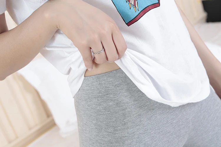 Fina para Mulheres Modal Verão Sete Pontos Leggings Seção Trabalho Desgaste Fino Respirável Confortável Casa Casuais 2021 9 Moda Feminina