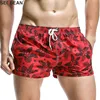 SEOBEAN Summer Style Seaside Men Beach Shorts Men Quick Dry Polyester Fabrics Beachwear Men's Board Shorts Trunks Print Shorts 4