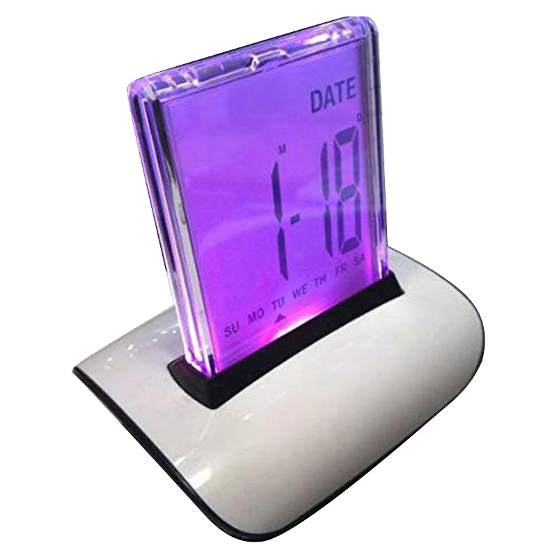

UESH-Digital thermometer alarm clock LED, car and house temperature function/date/timer