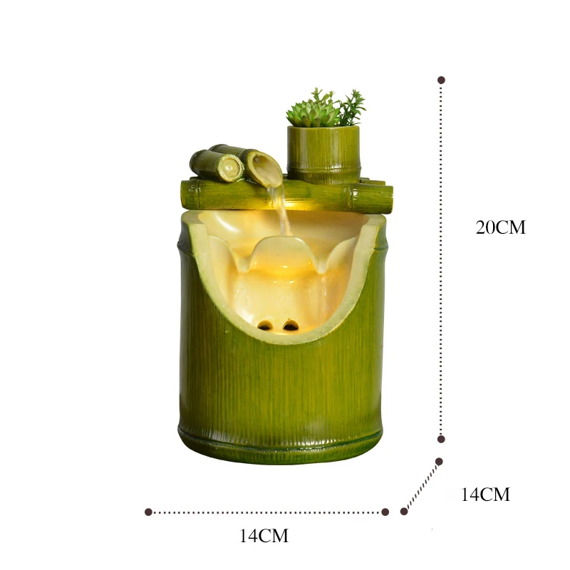 110 V-220 V смоляные скалы воды цикл Фонтан СВЕТОДИОДНЫЙ светильник офисный Настольный микро-пейзаж фэн-шуй счастливый домашний Декор Бизнес подарки - Цвет: A