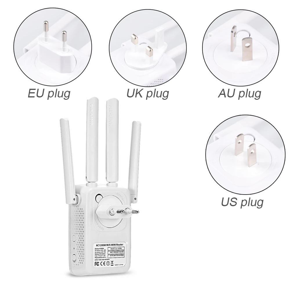 Ponto de Acesso Extensor de Alcance sem Fio Amplificador de Sinal com 4 Pixlink Wifi Repetidor Roteador ap Wi-fi Antenas Externas Ac1200 - - Imagem 5
