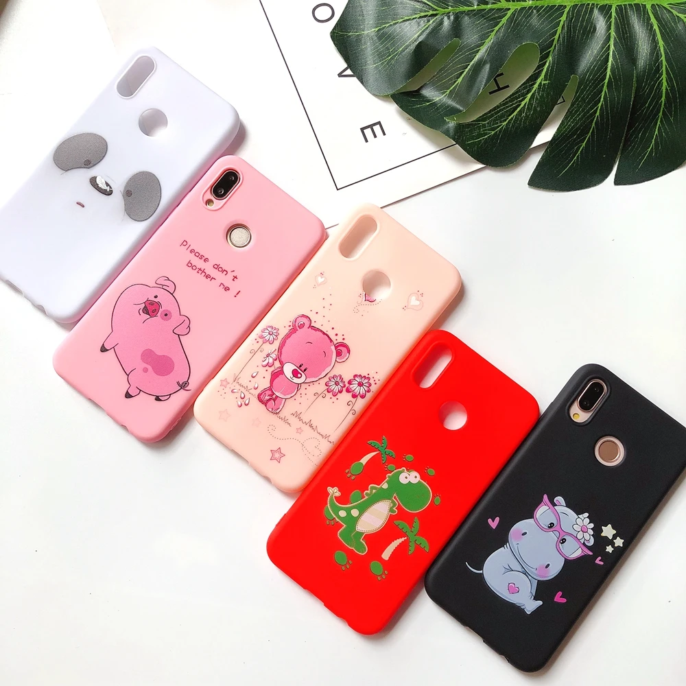 Чехол для Honor 8X 8A 8C чехол Huawei Y6 Y7 2019 мягкий каваи ремешок силиконовый Prime