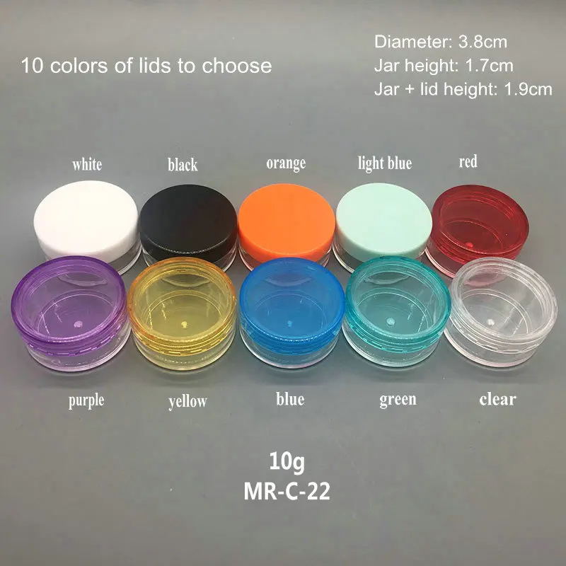 10g jar with 10 colors_
