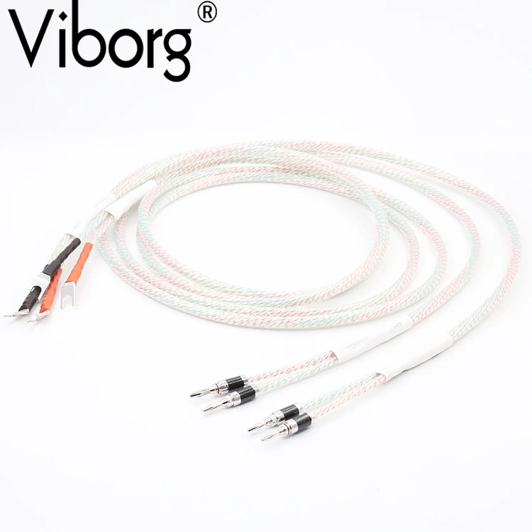 US $170.00 A Pair Valhalla Series Hifi Speaker Cable With Banana To Spade Plug Speaker Audio Cable 25M