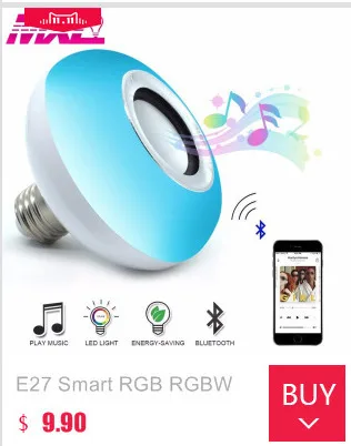 E27 Smart RGB RGBW Беспроводной Bluetooth Динамик музыка играет затемнения Светодиодная лампа с 24 клавиши Дистанционное управление