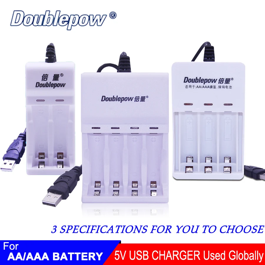 

Universal 2/3/4 Slots AA/AAA Charger Quick Adapter USB Output Battery Charger Battery Charging Tool For Rechargeable Battery