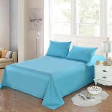 100 cotton Flat Sheet solid color Queen King Size Bed Sheets Bedding Bed Sheet Mattress Cover