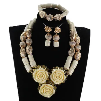 

Modern Design Coral Necklace Earrings Bracelet Jewelry Set Beautiful Flowers Shape Necklace Set Coral Pendant Necklace NCL727