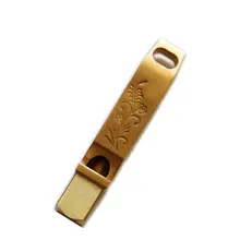 Ручной резной винтажный металлический медный свисток для выживания на открытом воздухе, обязательный свисток портативный водонепроницаемый и прочный EDC инструменты