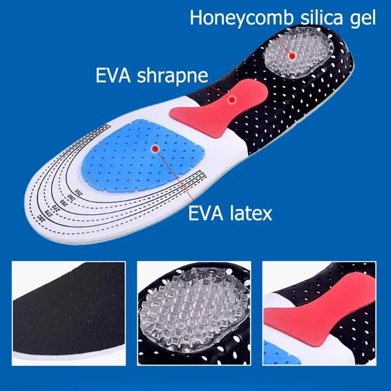 Унисекс дышащая ортопедическая поддержка для стопы стельки Запуск Спорт стельки для обуви