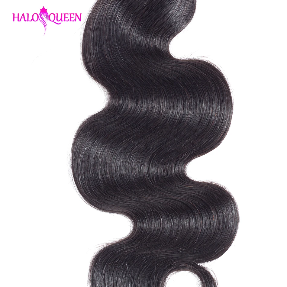 Paquetes de Pelo de Cuerpo HALOQUEEN paquetes de tejido de cabello indio 100% paquetes de cabello humano Color Natural no Remy tejido de 1 pieza Paquetes de Pelo de Cuerpo HALOQUEEN paquetes de tejido de cabello indio 100% paquetes de cabello humano Color Natural no Remy tejido de 1 pieza