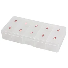 10 отсек для ногтей советы коробка для хранения прозрачный пластиковый контейнер коробка горный хрусталь Дизайн ногтей советы контейнер Органайзер Горячий