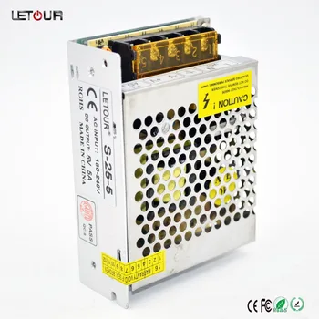 

New DC 5V5A25W led power supply AC180V-240V Transform DC 5Volt monitoring LED Switching Power Supply for LED Display,Billboard