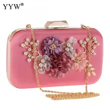 Розовые шикарные вечерние клатчи со стразами и цветами модные вечерние клатч кошелек бумажник винтажные Свадебные корейские сумки Bolsa Mujer