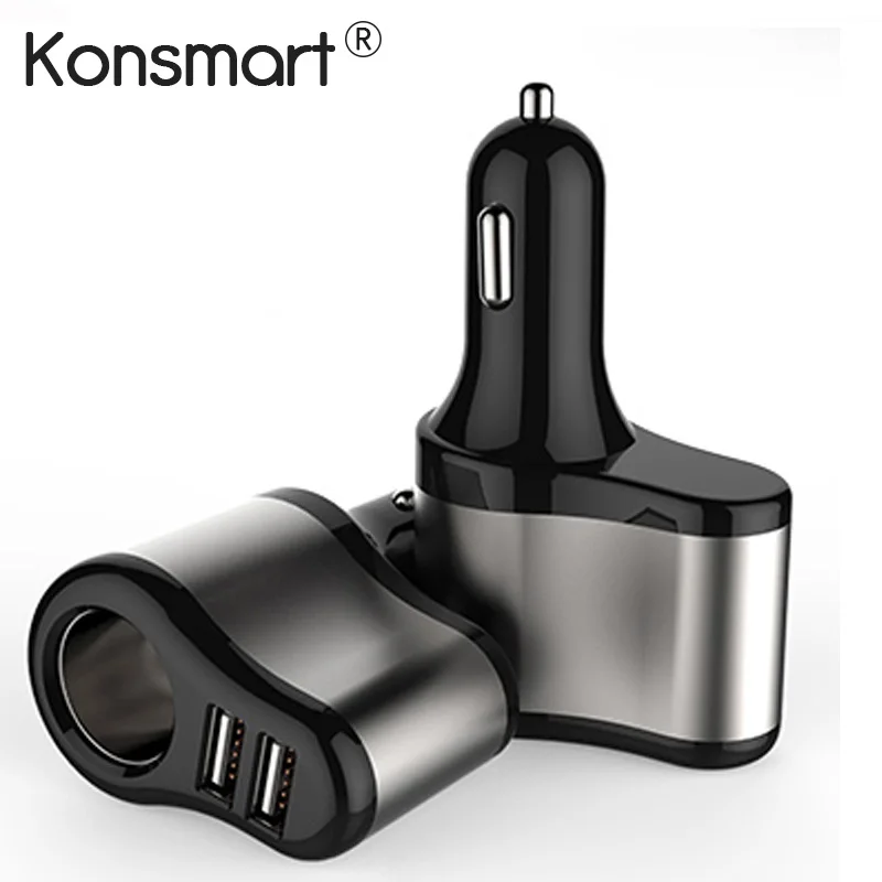 Автомобильное зарядное устройство Konsmart переходник с двумя usb портами для зарядки