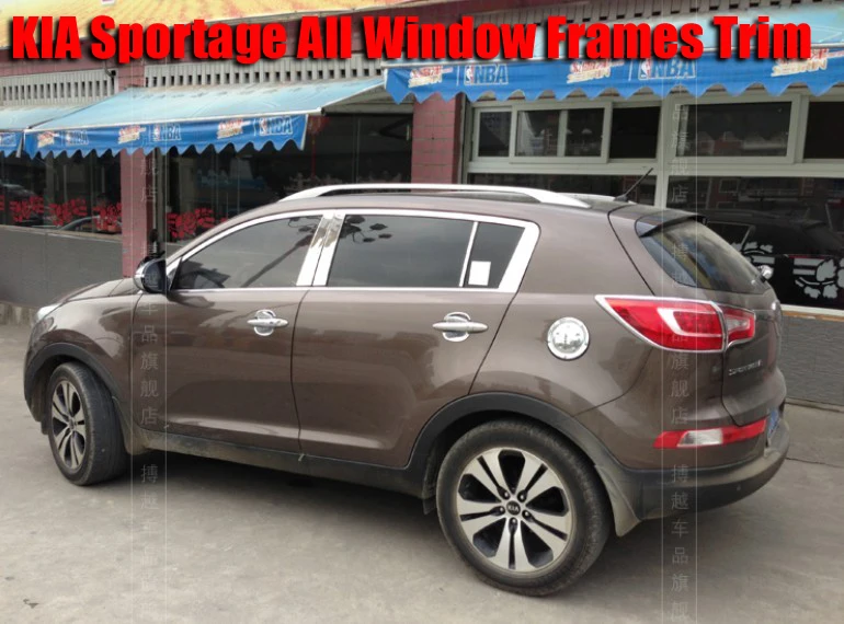

For KIA Sportage 2011 2012 2013 2014 2015 Stainless Steel All window Frame trim