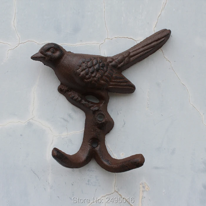 Song Birds Cast Iron Wall Double Hookin Hooks & Rails from Home