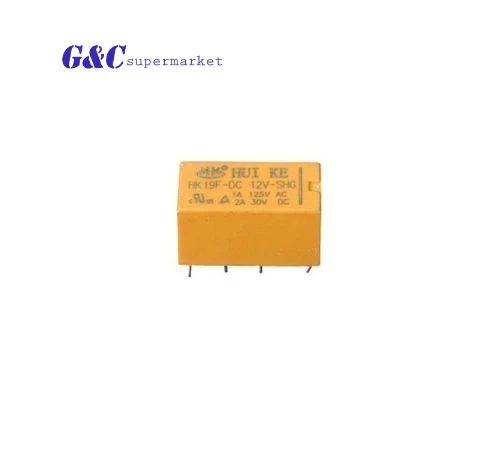 

DC 12V Coil DPDT 8 Pin 2NO 2NC Mini Power Relays PCB Type HK19F