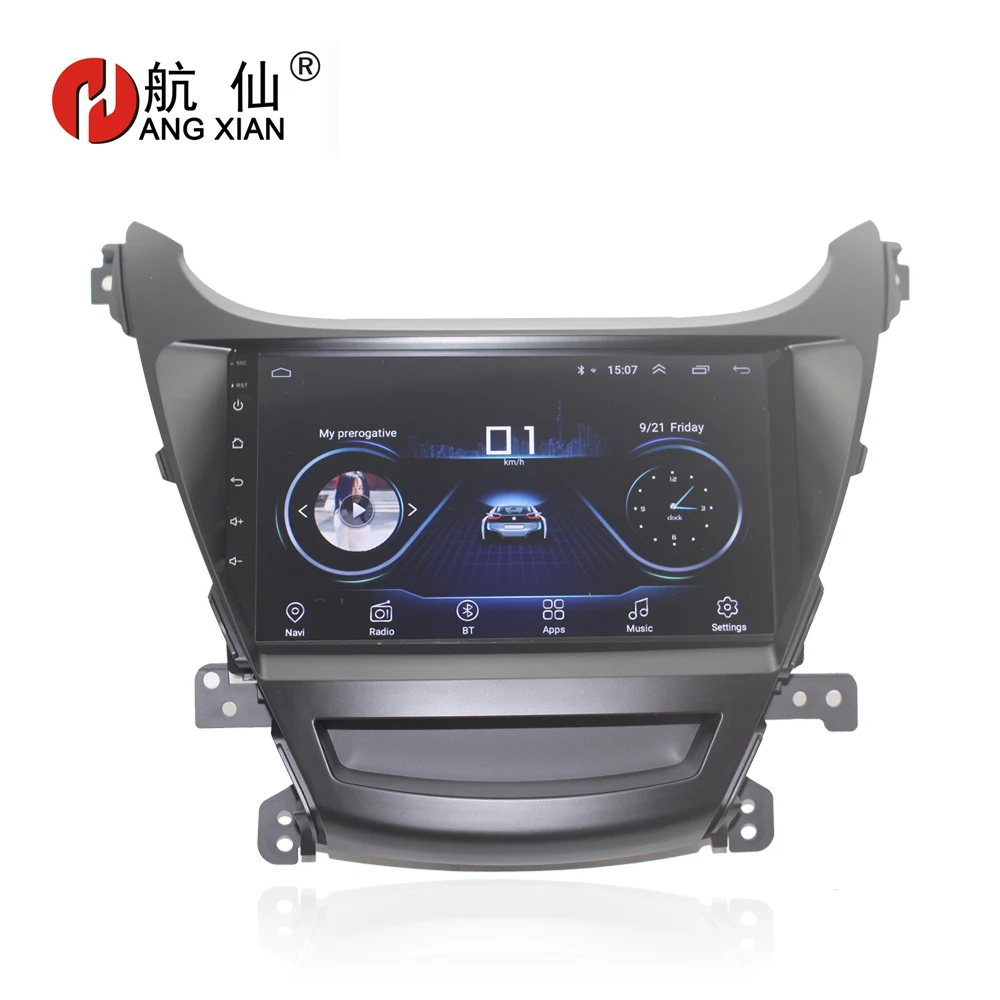 

HANG XIAN 9" Quadcore Android 8.1 Car radio for Hyundai Elantra 2014 car dvd player GPS navi bluetooth wifi steering wheel