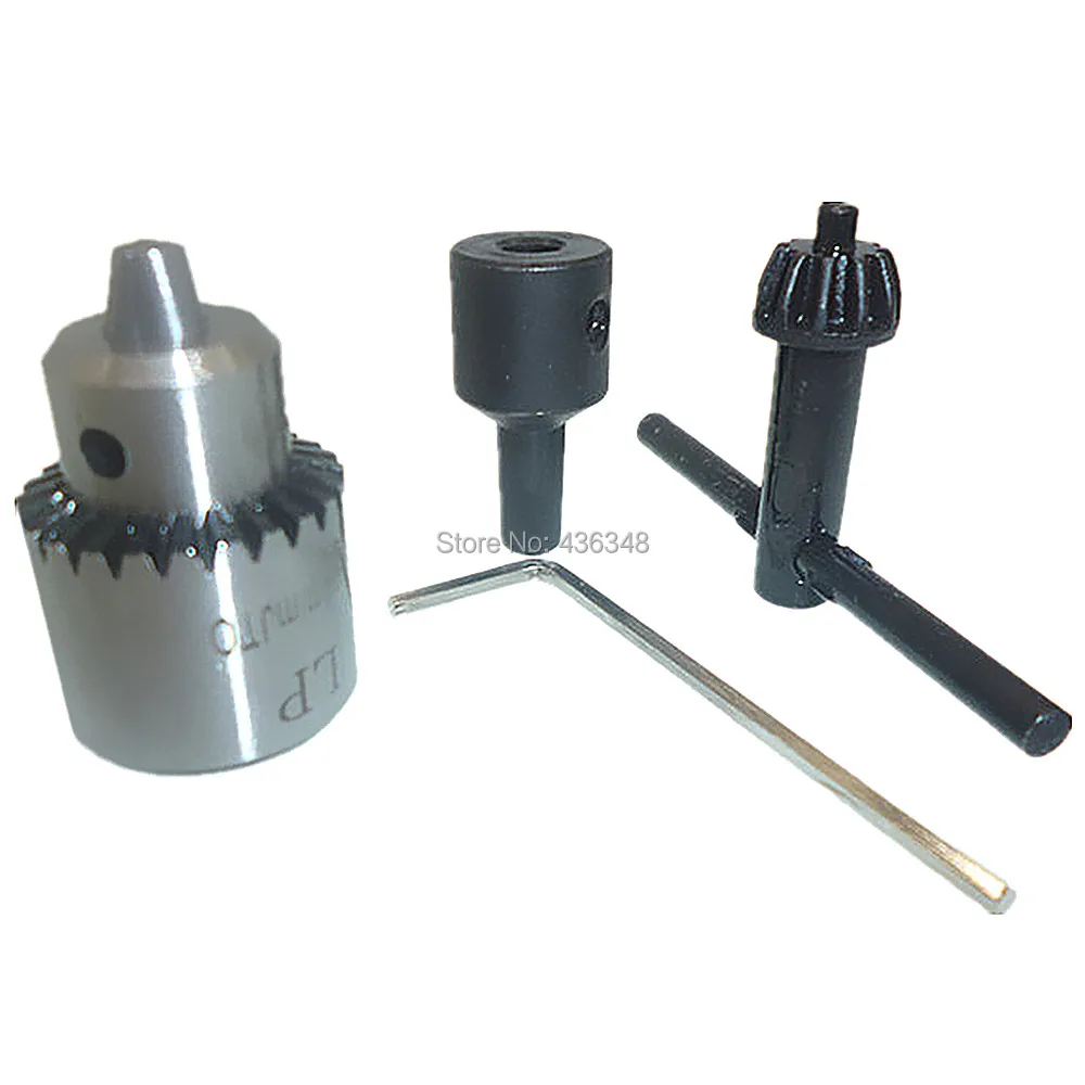 Watchmakers Drill Chuck Mount 0.3mm-4mm JT0 Taper W 5mm Motor Shaft Coupler Rod