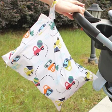 Набивная сумка с принтом водонепроницаемая многоразовая Wetbag карманная Детская сумка дорожная Однослойная сумка для подгузников на молнии wickeltasche