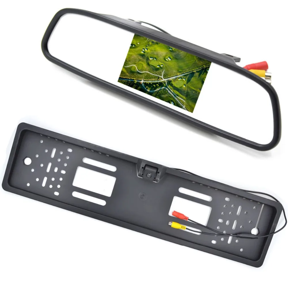 4,3 дюймовый ЖК-монитор автомобиля монитор с камерой автомобиля ЕС номерной знак камеры