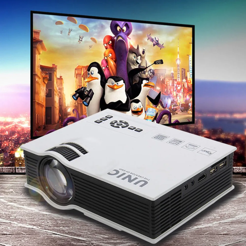 

Projector UNIC UC40+ 800LM 800 x 480 Pixels Simplified Micro Projector For Home Business Portable High Definition LCD Projector