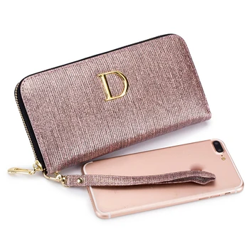 

Luxury Brand Long Women Wallet Female Genuine Leather Bling Clutch Zipper Card Holder Phone Shining Hand Belt Purse Coin Ladies